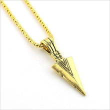 Load image into Gallery viewer, Men's Fashion Jewelry Gold Silver black Arrow Head Pendant Long Chain Necklace mens stainless steel necklaces