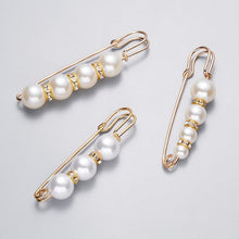 Load image into Gallery viewer, Fixed Straps Anti Slip Pin Jewelry Simple Enamel Big Pearl Brooch Women Charm Accessories Cardigan Anti Wearing Pins Enamel Pin