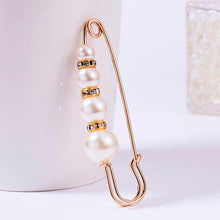Load image into Gallery viewer, Fixed Straps Anti Slip Pin Jewelry Simple Enamel Big Pearl Brooch Women Charm Accessories Cardigan Anti Wearing Pins Enamel Pin