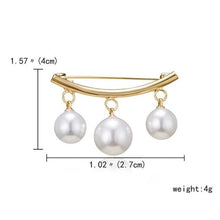 Load image into Gallery viewer, Fixed Straps Anti Slip Pin Jewelry Simple Enamel Big Pearl Brooch Women Charm Accessories Cardigan Anti Wearing Pins Enamel Pin