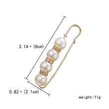 Load image into Gallery viewer, Fixed Straps Anti Slip Pin Jewelry Simple Enamel Big Pearl Brooch Women Charm Accessories Cardigan Anti Wearing Pins Enamel Pin