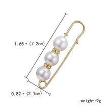 Load image into Gallery viewer, Fixed Straps Anti Slip Pin Jewelry Simple Enamel Big Pearl Brooch Women Charm Accessories Cardigan Anti Wearing Pins Enamel Pin