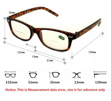 Load image into Gallery viewer, Leopard Bifocals Lense Reading Glasses and Clear Lens For Far view and Near Reading Resin Lens  Presbyopia Hyperopia Reader