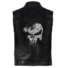Load image into Gallery viewer, PU Vests Men Leather Skull Hip Hop Sleeveless Jackets Punk Rock Waistcoat Streetwear Outerwear Biker Motorcycle Locomotive Coats