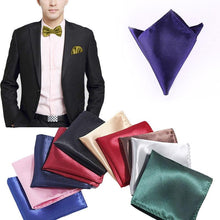 Load image into Gallery viewer, Mens Bowtie Wedding Handkerchief Formal Satin Classic Solid colour bowtie Fashion Square Pocket gift style Bow tie Neckwear New