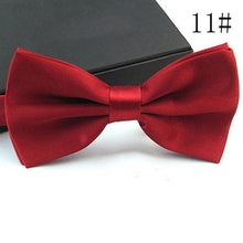 Load image into Gallery viewer, Mens Bowtie Wedding Handkerchief Formal Satin Classic Solid colour bowtie Fashion Square Pocket gift style Bow tie Neckwear New