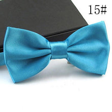 Load image into Gallery viewer, Mens Bowtie Wedding Handkerchief Formal Satin Classic Solid colour bowtie Fashion Square Pocket gift style Bow tie Neckwear New