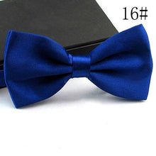 Load image into Gallery viewer, Mens Bowtie Wedding Handkerchief Formal Satin Classic Solid colour bowtie Fashion Square Pocket gift style Bow tie Neckwear New