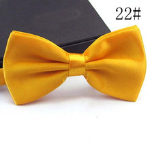 Load image into Gallery viewer, Mens Bowtie Wedding Handkerchief Formal Satin Classic Solid colour bowtie Fashion Square Pocket gift style Bow tie Neckwear New
