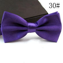 Load image into Gallery viewer, Mens Bowtie Wedding Handkerchief Formal Satin Classic Solid colour bowtie Fashion Square Pocket gift style Bow tie Neckwear New