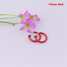 Load image into Gallery viewer, Fashion 2 Pcs Clip on Body Jewelry Nose Lip Ear Fake Piercing Rings Stud Punk Goth False Hoop Earrings Septum Gift