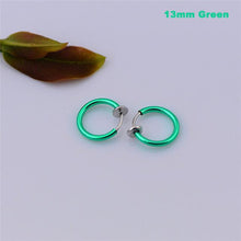 Load image into Gallery viewer, Fashion 2 Pcs Clip on Body Jewelry Nose Lip Ear Fake Piercing Rings Stud Punk Goth False Hoop Earrings Septum Gift