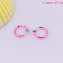 Load image into Gallery viewer, Fashion 2 Pcs Clip on Body Jewelry Nose Lip Ear Fake Piercing Rings Stud Punk Goth False Hoop Earrings Septum Gift