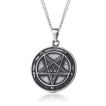 Load image into Gallery viewer, Mens's Necklace Stainless Steel Gold Color The Seals Of The Seven Archangels Sigil Pendant Haniel Michael Gabriel Sign