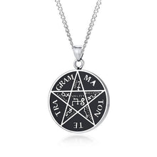 Load image into Gallery viewer, Mens's Necklace Stainless Steel Gold Color The Seals Of The Seven Archangels Sigil Pendant Haniel Michael Gabriel Sign