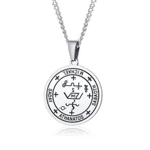 Load image into Gallery viewer, Mens's Necklace Stainless Steel Gold Color The Seals Of The Seven Archangels Sigil Pendant Haniel Michael Gabriel Sign