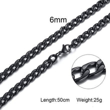 Load image into Gallery viewer, Silver Gold Filled Solid Necklace Curb Chains Link Men Choker Stainless Steel Male Female Accessories Fashion