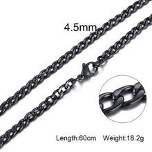 Load image into Gallery viewer, Silver Gold Filled Solid Necklace Curb Chains Link Men Choker Stainless Steel Male Female Accessories Fashion