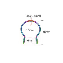 Load image into Gallery viewer, 1Pc 10mm Zircon Fake Septum Piercing Nose Ring Hoop nose For Girl Men Faux Body Clip Rings non Body Jewelry Non-Pierced