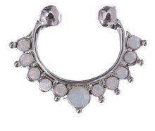 Load image into Gallery viewer, 1Pc 10mm Zircon Fake Septum Piercing Nose Ring Hoop nose For Girl Men Faux Body Clip Rings non Body Jewelry Non-Pierced