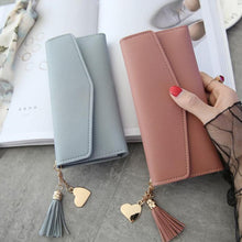 Load image into Gallery viewer, Long Women's Wallet Female Purses Tassel Coin Purse Card Holder Wallets Female Pu Leather Clutch Money Bag Pu Leather Wallet