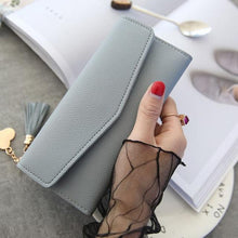 Load image into Gallery viewer, Long Women's Wallet Female Purses Tassel Coin Purse Card Holder Wallets Female Pu Leather Clutch Money Bag Pu Leather Wallet