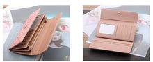 Load image into Gallery viewer, Womens Wallets Purses Plaid PU Leather Long Wallet Hasp Phone Bag Money Coin Pocket Card Holder Female Wallet Purse