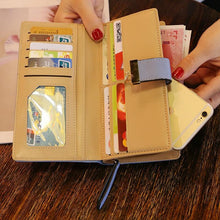 Load image into Gallery viewer, Women Wallet PU Leather Purse Female Long Wallet Gold Hollow Leaves Pouch Handbag For Women Coin Purse Card Holders Clutch
