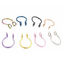 Load image into Gallery viewer, 2pcs U Shaped Fake Nose Ring Hoop Septum Rings Stainless Steel Nose Piercing Fake Piercing Oreja Pircing Jewelry