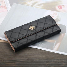 Load image into Gallery viewer, Womens Wallets Purses Plaid PU Leather Long Wallet Hasp Phone Bag Money Coin Pocket Card Holder Female Wallet Purse