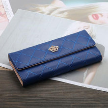 Load image into Gallery viewer, Womens Wallets Purses Plaid PU Leather Long Wallet Hasp Phone Bag Money Coin Pocket Card Holder Female Wallet Purse