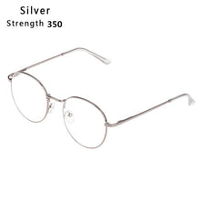 Load image into Gallery viewer, Men Women Reading Glasses Diopter -1 -1.5 -2 -2.5 -3 -3.5 -4 Ultra Light Metal Round Vintage Myopia Glasses Nearsighted Eyeglass