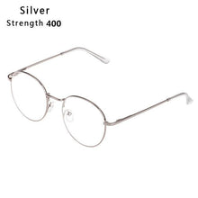 Load image into Gallery viewer, Men Women Reading Glasses Diopter -1 -1.5 -2 -2.5 -3 -3.5 -4 Ultra Light Metal Round Vintage Myopia Glasses Nearsighted Eyeglass