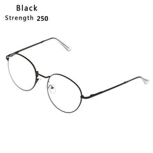 Load image into Gallery viewer, Men Women Reading Glasses Diopter -1 -1.5 -2 -2.5 -3 -3.5 -4 Ultra Light Metal Round Vintage Myopia Glasses Nearsighted Eyeglass