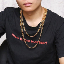 Load image into Gallery viewer, Silver Gold Filled Solid Necklace Curb Chains Link Men Choker Stainless Steel Male Female Accessories Fashion