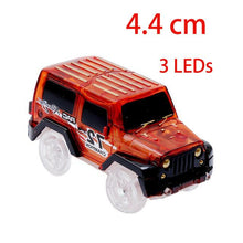 Load image into Gallery viewer, 4.4-5.4cm Magic Electronics LED Car Toys With Flashing Lights Educational Toys For Children Birthday Party Gift Play With Tracks