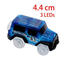 Load image into Gallery viewer, 4.4-5.4cm Magic Electronics LED Car Toys With Flashing Lights Educational Toys For Children Birthday Party Gift Play With Tracks