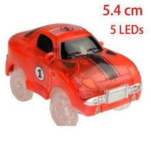 Load image into Gallery viewer, 4.4-5.4cm Magic Electronics LED Car Toys With Flashing Lights Educational Toys For Children Birthday Party Gift Play With Tracks