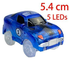 Load image into Gallery viewer, 4.4-5.4cm Magic Electronics LED Car Toys With Flashing Lights Educational Toys For Children Birthday Party Gift Play With Tracks