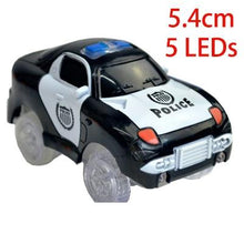 Load image into Gallery viewer, 4.4-5.4cm Magic Electronics LED Car Toys With Flashing Lights Educational Toys For Children Birthday Party Gift Play With Tracks