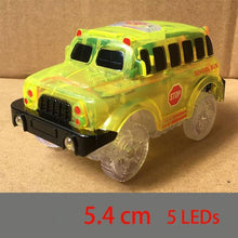 Load image into Gallery viewer, 4.4-5.4cm Magic Electronics LED Car Toys With Flashing Lights Educational Toys For Children Birthday Party Gift Play With Tracks