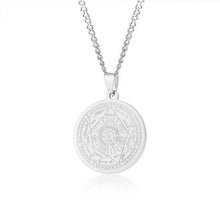Load image into Gallery viewer, Mens's Necklace Stainless Steel Gold Color The Seals Of The Seven Archangels Sigil Pendant Haniel Michael Gabriel Sign