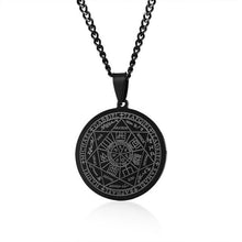 Load image into Gallery viewer, Mens's Necklace Stainless Steel Gold Color The Seals Of The Seven Archangels Sigil Pendant Haniel Michael Gabriel Sign